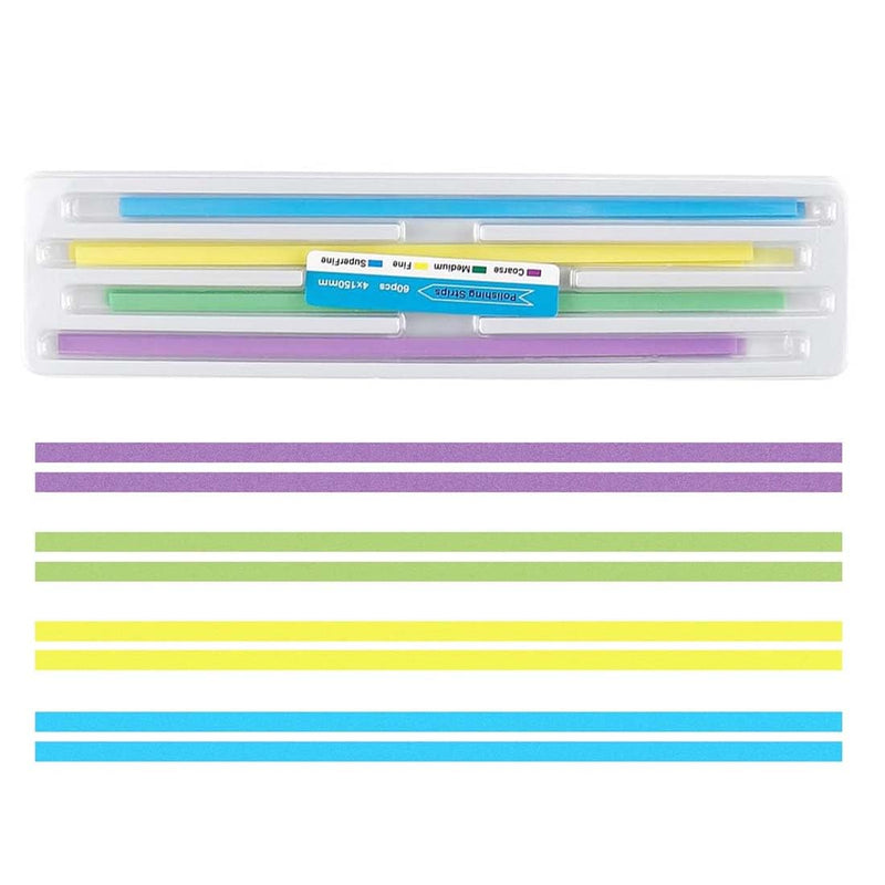 EIHI 60 Pieces Tooth Sandpaper for Spaces, Resistant Deep Cleaning Oral Hygiene, Tooth Sandpaper, Dental Sanding Strips, Teeth Polishing Finishing Gloss Contouring Tools Kit