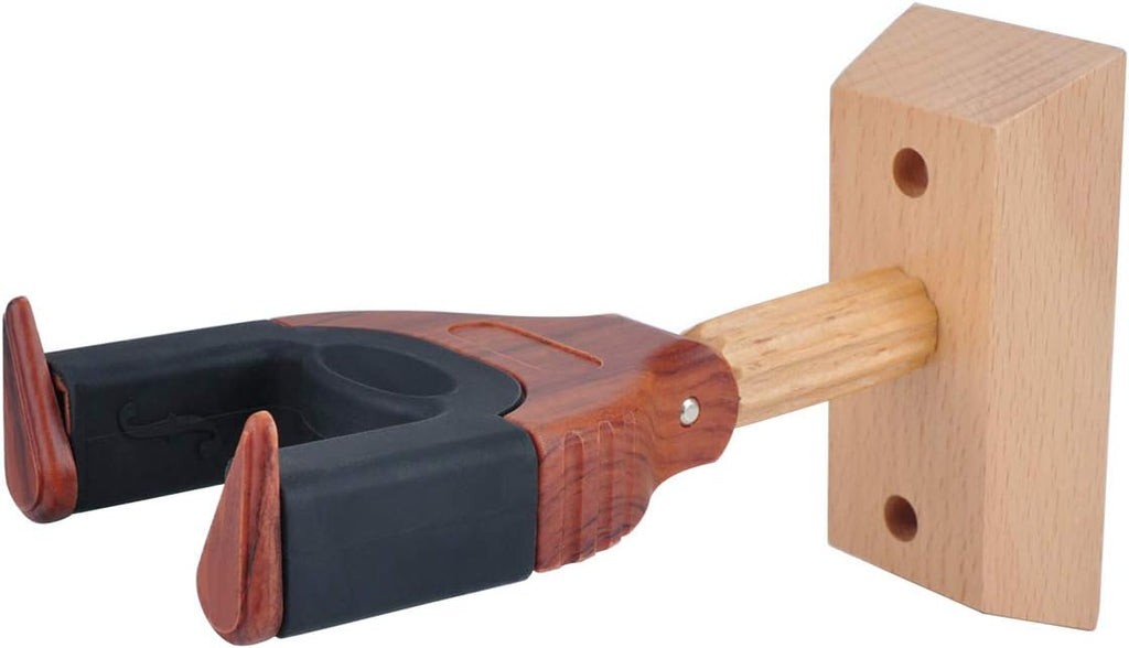 Ukulele Wall Mount, Auto Lock Ukulele Hanger, Hard Wood Base Ukulele Holder, For Ukulele/Violin/Banjo/Mandolin Wall Mount Hook Stand