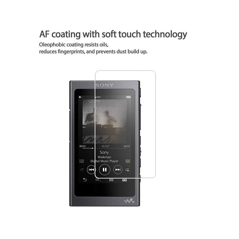 (2 Pack) for Sony NW-A55/ NW-A56 Screen Protector,9H Hardness Tempered Glass Screen Protector for Sony A55 A56 with Anti-fingerprint Bubble-Free Crystal Clear