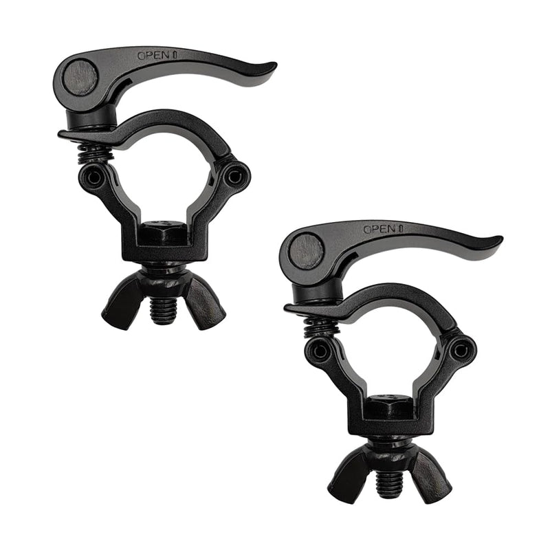 1.26-1.37inch Quick Release Stage Light Clamp Truss Clamps Heavy Duty 165lbs Dj Light Clamps Fit Pipe OD 32-35mm F24 2Pack