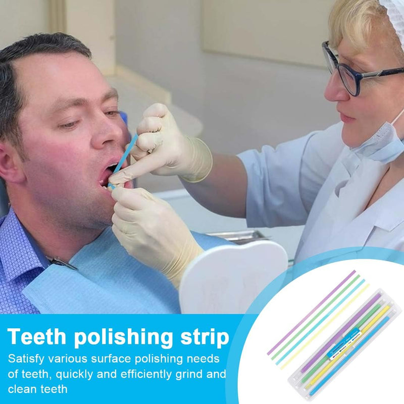 EIHI 60 Pieces Tooth Sandpaper for Spaces, Resistant Deep Cleaning Oral Hygiene, Tooth Sandpaper, Dental Sanding Strips, Teeth Polishing Finishing Gloss Contouring Tools Kit