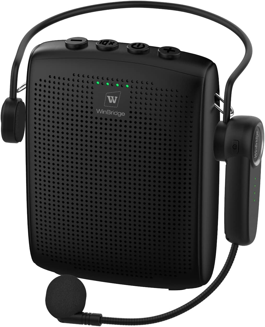 Voice Amplifier,15W Rechargeable Portable Microphone for Teachers,Lightweight Personal Microphone with Speaker Wired Headset Supports Bluetooth,Recording,FM Radio,TF Card/AUX Black