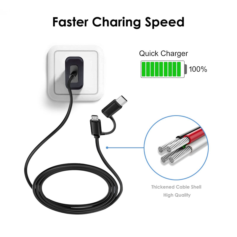 Replacement Fast Charger Adapter For kindle Paperwhite 7-11th Gen, Oasis, E-Reader, Voyage, DX, Keyboard, Touch(2nd-11th Gen), Fire [HD, HDX,7 8 10 PLUS & Kids Pro 11 Tablet Power Charger Cable Cord. Applicable all models