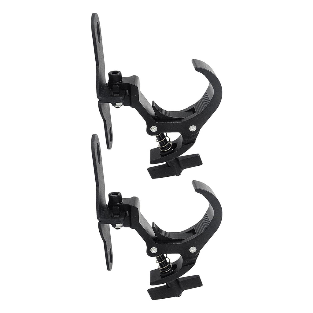 2Pcs Stage Light Clamps, Adjustable Stage Hook Clamp, Theatre Heavy Duty Clamp Stage Light Clamp, Anti-skid Rotation Lighting Fixture Truss Clamp for Spots Lights Stage, Style A Black