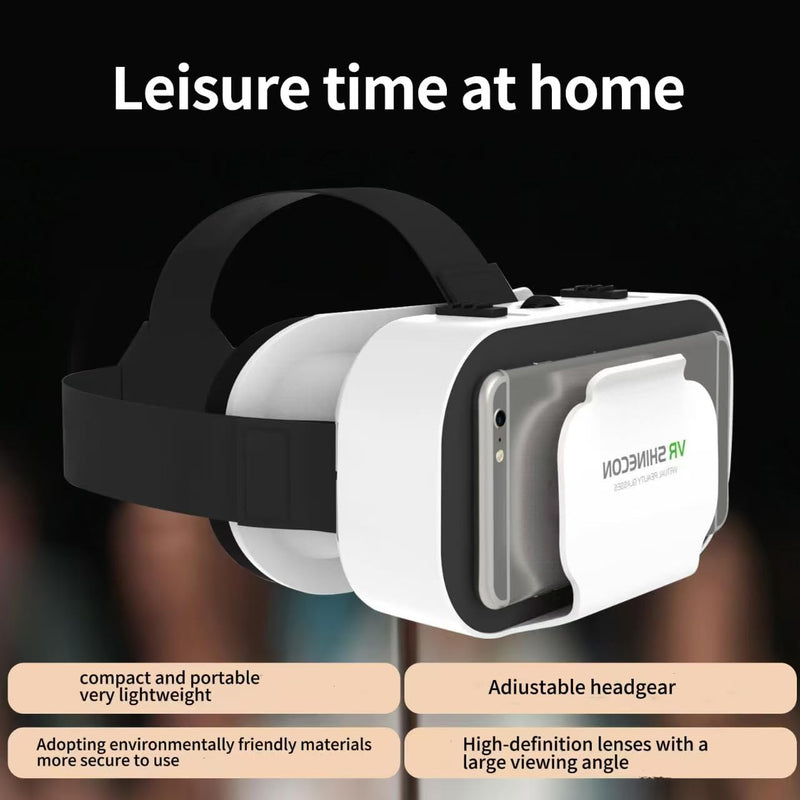 VR Glasses Virtual Reality Headset Compatible with iPhone and Android Adjustable 3D VR Phone Headset for 4.7 to 6.5 Inch,with Controller for Mobile Gaming and Movies
