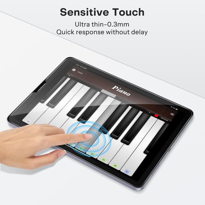 OMOTON Screen Protector for iPad Air 5th 4th Generation (Air 5/4, 10.9 Inch, 2022/2020) iPad Pro 11 Inch All Models Tablet - Tempered Glass, Face ID & Apple Pencil Compatible, 2 Pack