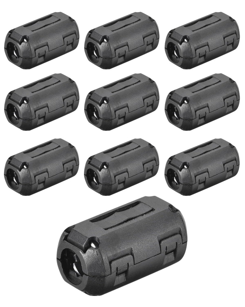 KGDUYC 10pcs Anti Interference Magnetic Rings Ferrite Toroidal Terminals Ferrite Toroidal Cores Ferrite Filter Folded Ferrite Core Wire Clamps (5mm Dia)
