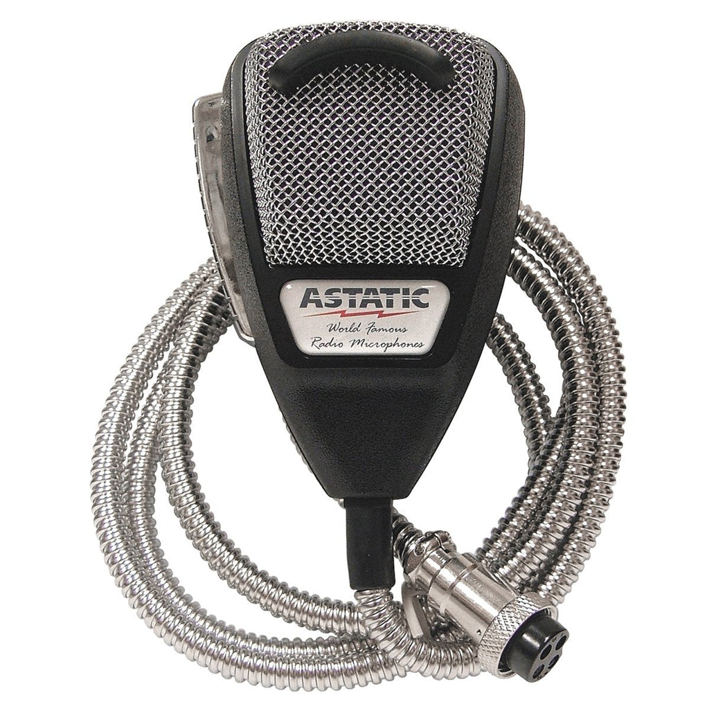 Astatic (302-10001SE) 636LSE 4-Pin Noise Canceling CB Microphone,XLR, Silver