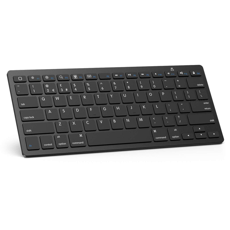 OMOTON Ultra-Slim Bluetooth Keyboard Compatible with iPad 10.2(8th/ 7th Generation)/ 9.7, iPad Air 4th Generation, iPad Pro 11/12.9, iPad Mini, and More Bluetooth Enabled Devices, Black