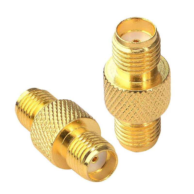 onelinkmore SMA Connector FPV Antennas Radio Adapter SMA Female to Female Barrel Adapter Antenna Jack Adapter SMA to SMA Coupler Adapter for Antennas Wireless LAN Devices Coaxial Cable Pack of 2