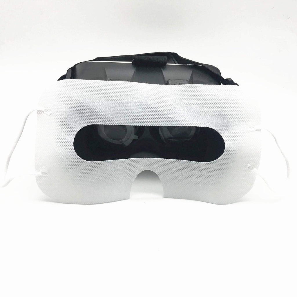 100 Pack Disposable VR Mask Sanitary VR Eye Covers VR Mask for VR Face Mask,Virtual Reality Face Mask Compatible with HTC Vive Pro/PS VR/Gear VR/Oculus Rift Go e altre cuffie Most vr Headset (White) White