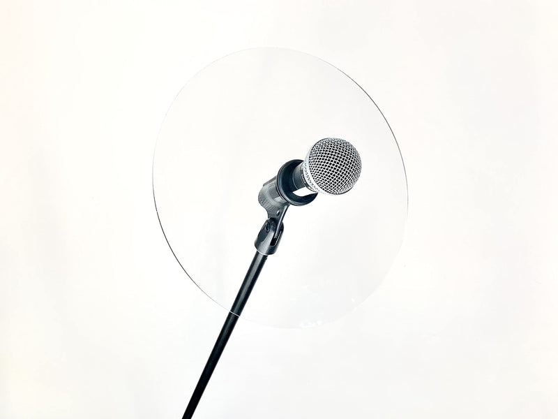 (11 inch Diameter) Crystal Clear Acrylic Vocal and Horn Deflector Shield: 4 Styles for Trumpet Saxophone Trombone Vocals and More 3mm Rigid Cast 11 inch Vocal And Horn Shield