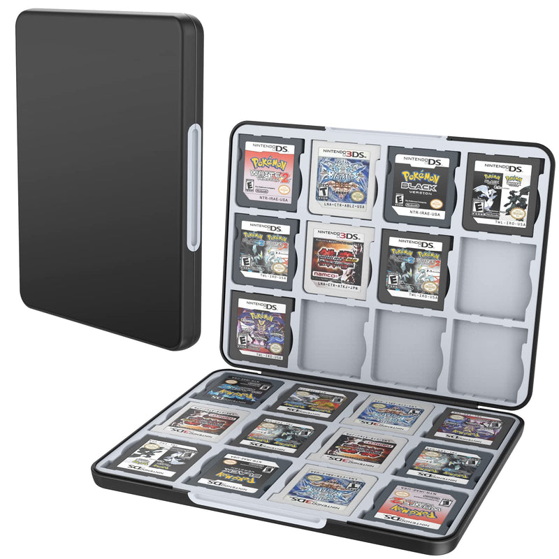HEIYING Game Card Case for Nintendo 3DS 3DSXL 2DS 2DSXL DS DSi,Portable 3DS 2DS DS Game Cartridge Holder Storage with 24 Game Card Slots. Black