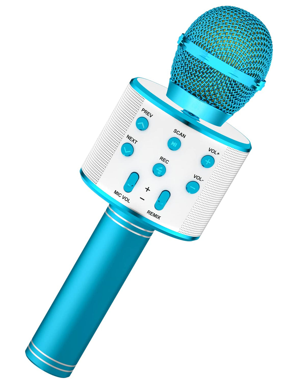 Amazmic Karaoke Microphone for Kids,Wireless Bluetooth Microphone for Singing, Handheld Microphone Portable Karaoke Machine Gift for Girls and Boys Adults Birthday Party, Home KTV(Blue) Blue