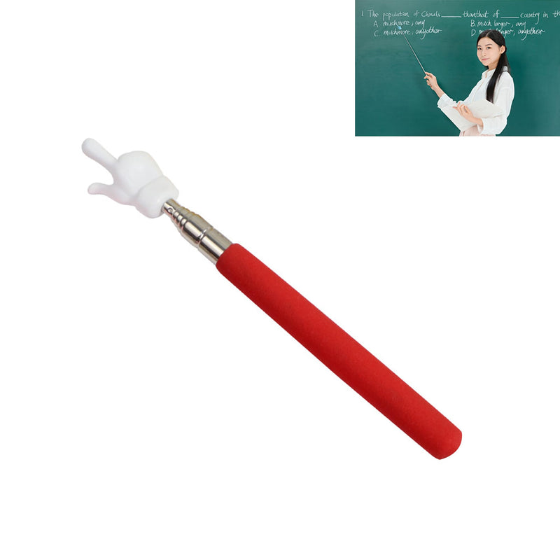 Telescopic Teachers Pointer, Classroom Demonstration Baton, gGuide Indicator, Retractable Finger Pointer Stick for School Teaching, Conference Presentation, Object Instruction Red