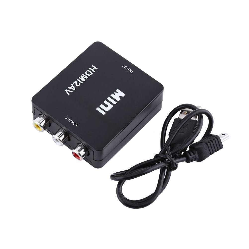 Digital HDMI to RCA Composite Video Audio AV CVBS Adapter Converter 720p/1080p (Color : Black)