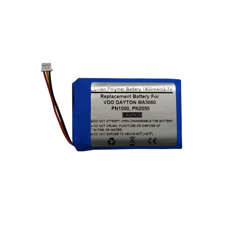 Starnovo 1800mAh/3.7V Replacement Battery for VDO Dayton PN2050 PN1000 MA3060 MS2010AUS, VDO Dayton HYB8030450L1401S1MPX, ICP1034501S1PSPM