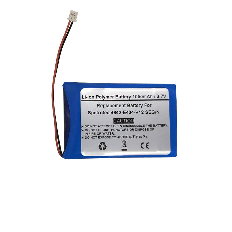 3.7V 1050mAH Replacement GPS Navigator Battery for Spetrotec 4642-E434-V12 SEG/N, AE6036501S1P
