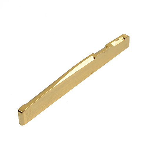 GETMusic 6-String Acoustic Guitar Brass Nut and Saddle Gold Plated 1 Set Acoustic Guitar Nut and Saddle