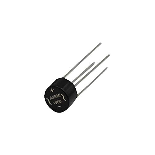 (Pack of 20pcs) W04 ASEMI Through Hole Bridge Rectifier WOB-4 Package 1A400V for Phone Adapter…