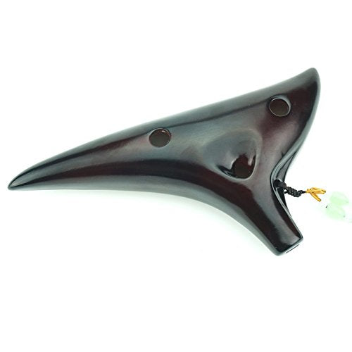 OcarinaWind Dragon Rythem 12 Hole Alto C Smoked Straw Fire Ceramic Ocarina, Collectible, Gift Ideas,Unique Design Music Instrument Gift Idea
