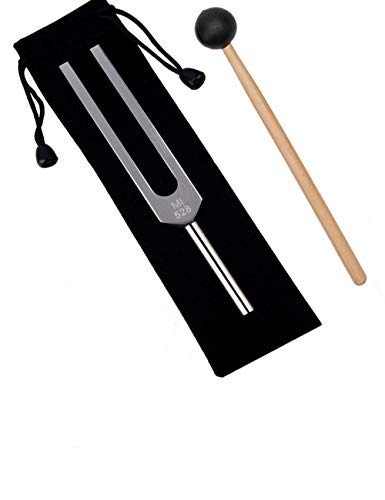 528 Hz Tuning Fork 528hz Tuner with Mallet for DNA Repair Healing Aluminum Alloy Tuning Fork part of Solfeggio Tuning Fork-Perfect Healing Musical Instrument