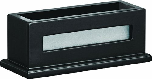 Victor Midnight Black Business Card Holder, 1.8" x 4.3" x 1.6"