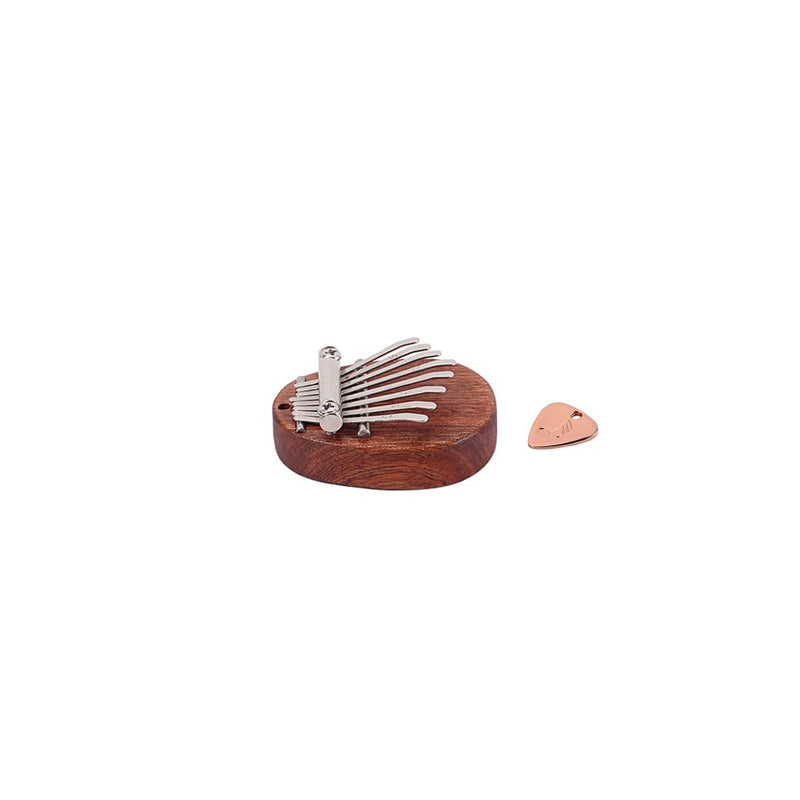 Alnicov 8 Key Mini Kalimba Wood Mahogany Finger Thumb Piano Musical Good Accessory Pendant Gift