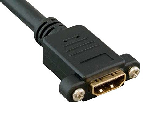 AYA 1Ft (1 Foot) HDMI Extension Male to Female Panel Mount Cable CL2 Rated 1080P