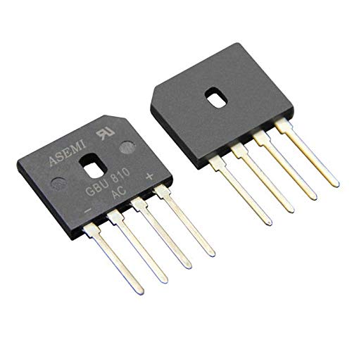 10x GBU810/GBU8M ASEMI Bidge Rectifier Diode 8A 1000V High Frequency Medium Power for Electric Fan…