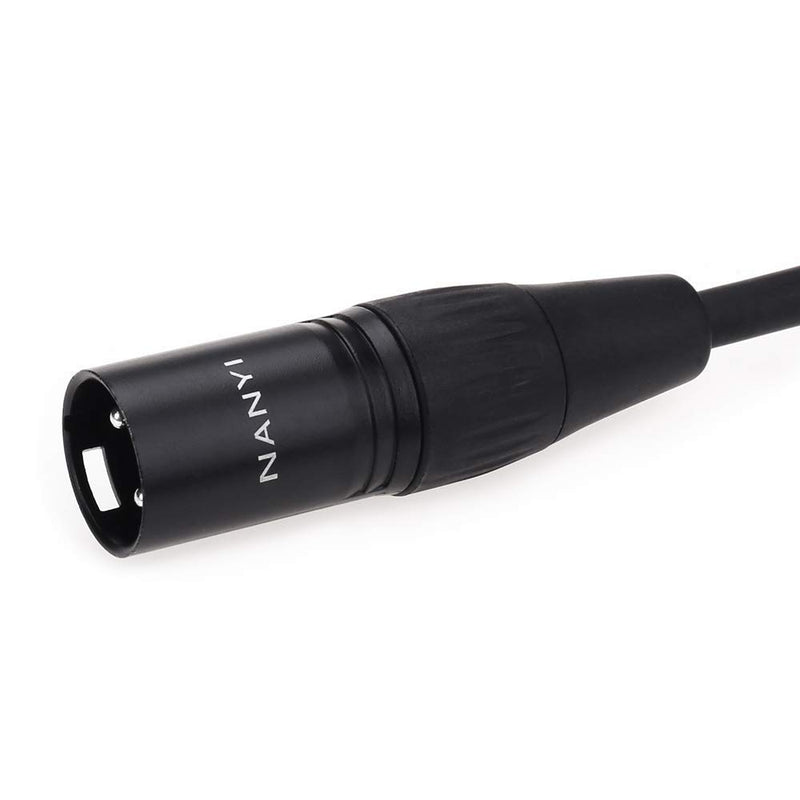XLR Microphone Splitter Audio Cables NANYI XLR to XLR Patch Cables 3-Pin XLR Male to Male mic Cable DMX Cable Patch Cords with Oxygen-Free Copper, 1.5Meters XLR Male To Male -1.5 Meters