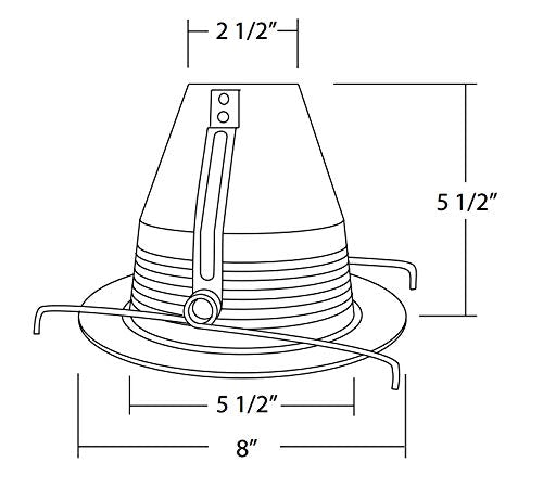 NICOR Lighting 6 inch White Airtight Cone Baffle Trim (17548A)