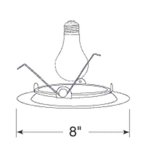 Juno 22-WH 231 CWH Fresnel with White Trim Ring, 6-Inch