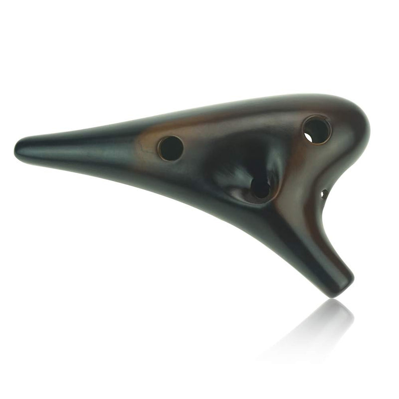 "Forest Whisper" 12 Hole Ocarina Classic Straw fire Masterpiece Collectible,Alto C Ceramic Ocarina,Highly Recommended By Shop Owner of OcarinaWind Music Instrument Gift Idea