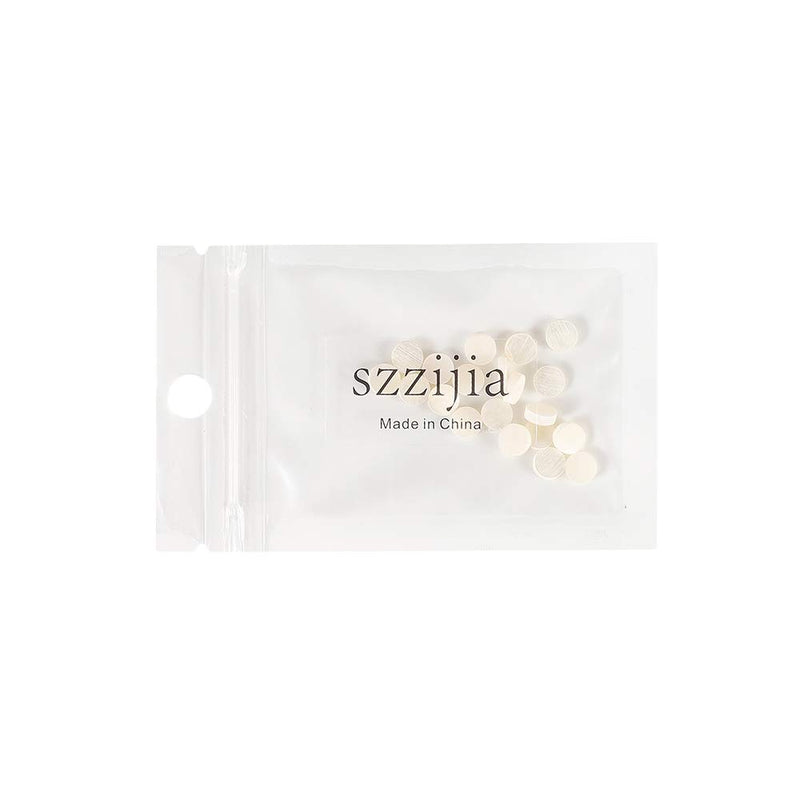 White Mother of Pearl Shell Dot Fret Inlay Maker 6mm for Guitar Fingerboard (Pack of 20)