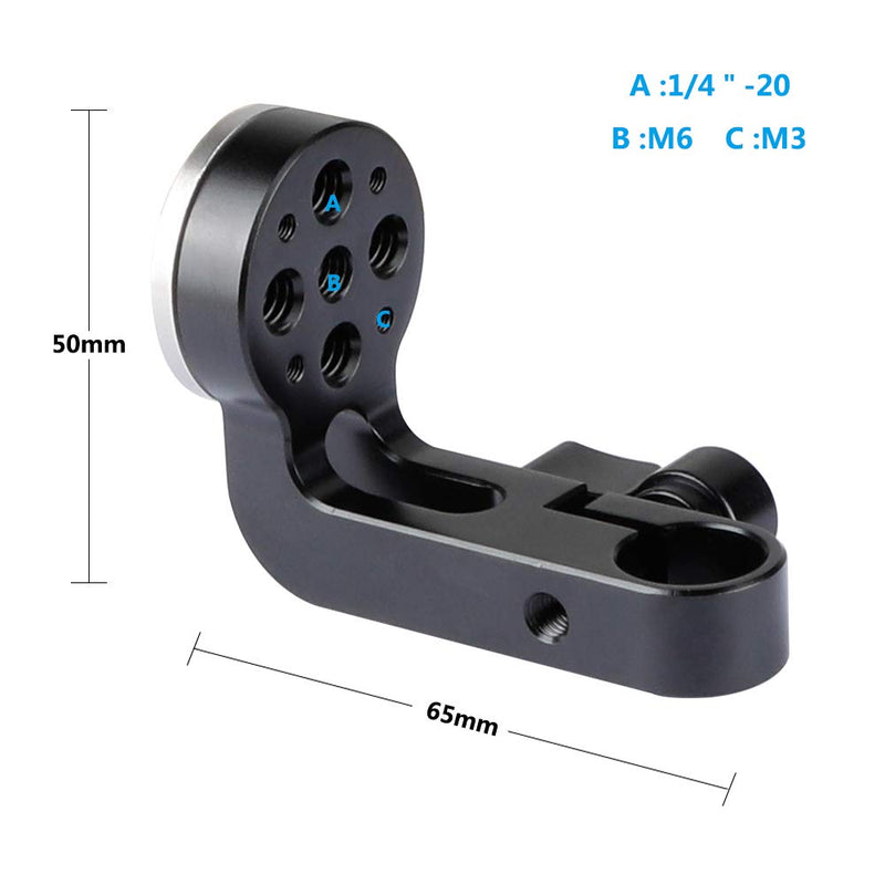 CAMVATE Rosette M6 Female Thread Adapter & 15mm Rod Clamp