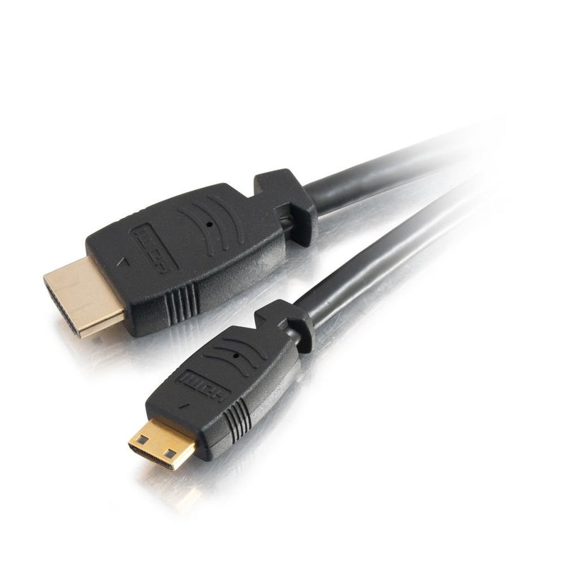 C2G Mini HDMI to HDMI, 4K, High Speed HDMI Cable, Ethernet, Velocity, 60Hz, 3.28 Feet (1 Meter), Black, Cables to Go 40162 Mini - Velocity 3.3 Feet