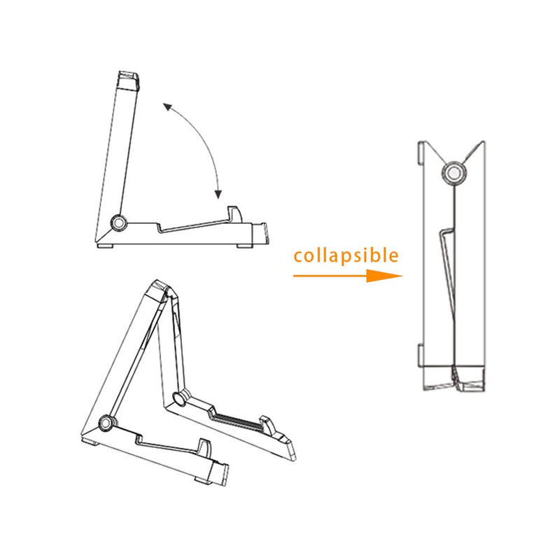 Guitar Stand, Foldable Instrument Stand ABS Material Universal for Acoustic,Classical, Electrical and Bass Guitar, FL-01P, Black
