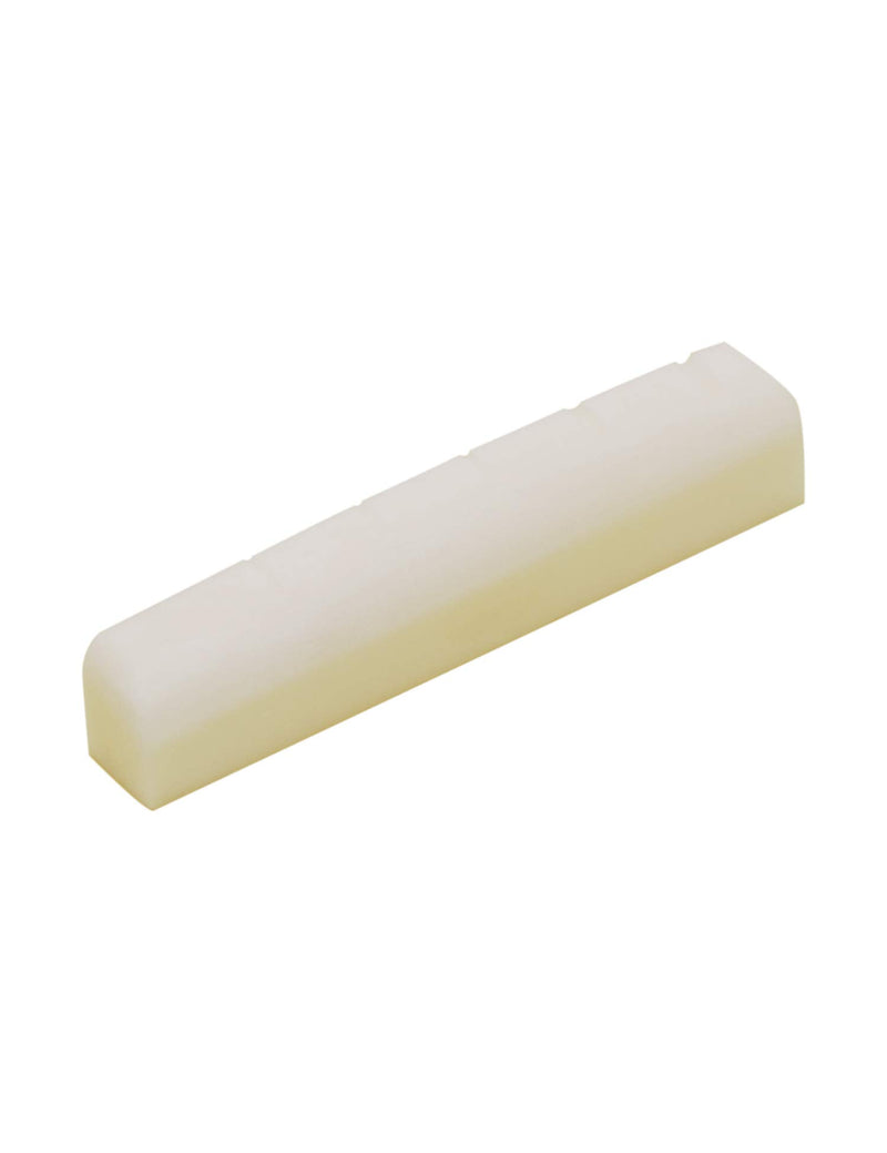 Metallor 6 String Pre-Slotted Bone Guitar Nut Replacement Compatible with SG LP Style Electric Guitar Folk Acoustic Guitar White.(Nut: 42 x 9 x 6mm) 42×9×6mm