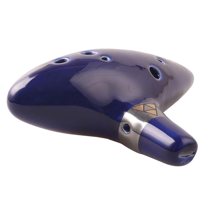 Mr.Power 12 Holes Ocarina Alto C Flute Occarina Taps Blue Ceramic/Clay stl Orcarina Inspired of Time With Bag