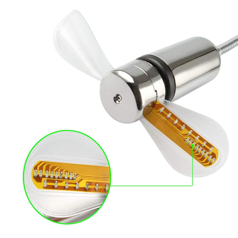 USB Fan with LED Display, SAYTAY Small Personal Portable Programmable LED Fan, Funny USB Toy Gadgets Gifts for Men Women Office Home USB FAN