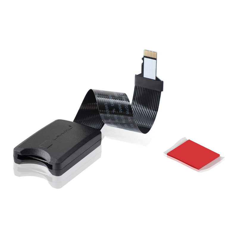 LANMU Micro SD to SD Card Male to Female Extension Cable Adapter, Flexible Extender Compatible with Ender 3 Pro/Ender 3/Ender 3 V2/Ender 5/Monoprice Mini/Anet A8 3D Printer/Raspberry Pi (5.9in/15cm) Black