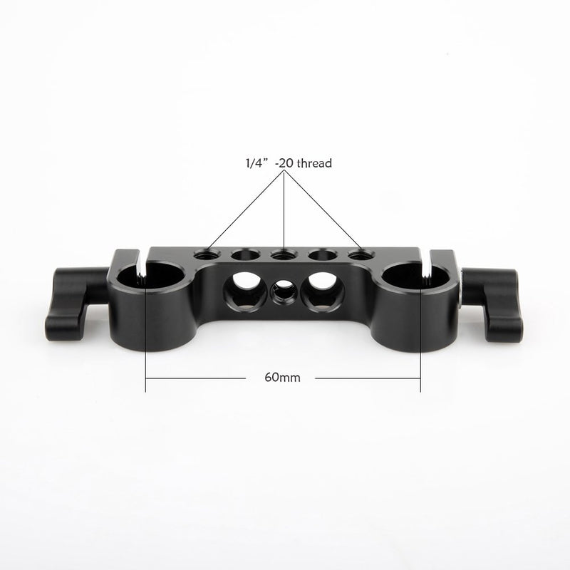NICEYRIG 15mm Rod Clamp with 1/4"-20 Standard Thread for Camera Shoulder Rig 15mm Cage 15mm DSLR Camera Rig