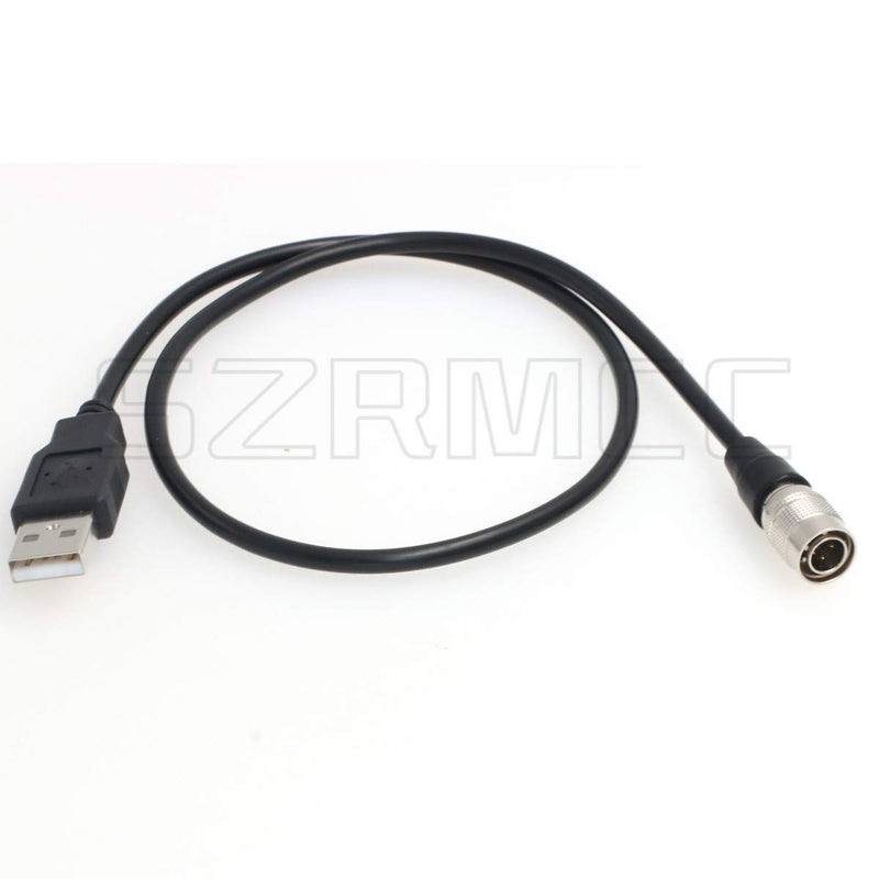 SZRMCC USB to Hirose 4 pin Male Power Cable for Zoom F4 F8 Sound Devices 633 644 688 Recorders (30cm) 30cm