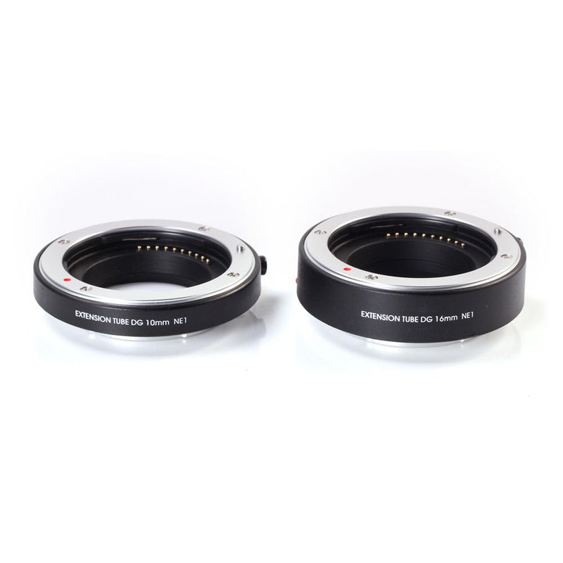 Fotga Electronic Autofocus Macro Extension Tube 10mm+16mm Set for Sony E-Mount A1 A7C A6600 A6500 A6400 A6300 A6000 A6100 A6600 A5100 A5000 NEX-C3 A7 A7R A7S II III IV A9 II Mirrorless Camera For Sony E mount Camera
