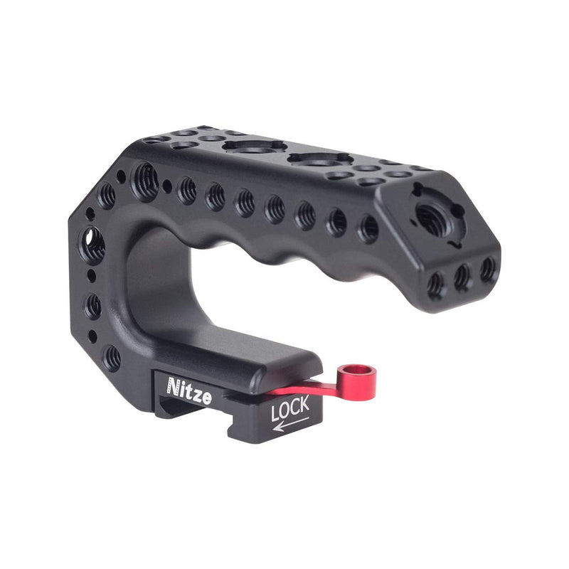 Nitze Mini Stinger Handle Universal Mini NATO Top Handle Grip for Camera Cage Built-in QR NATO Clamp - PA28M-AK