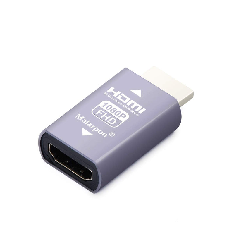 Hdmi Edid Emulator Passthrough 3rd Generrtion Aluminum fit Headlesskeep The EDID of The Monitor Active Switches and Extenders 1920x1080@59Hz 2P HDMI EDID 1080-2P