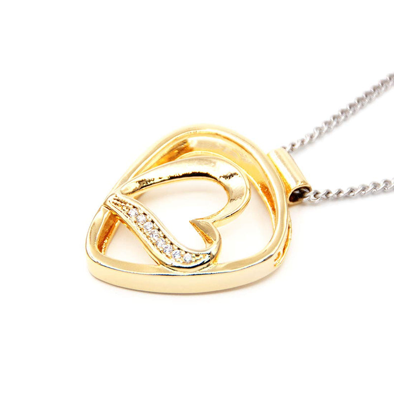 PICKRING Heart Shaped Guitar Pick Holder Necklace for Guitarists/Guitar Picks Keeper Storage Pendant Necklace Stainless Steel Music Lovers Musicians Gifts Gold