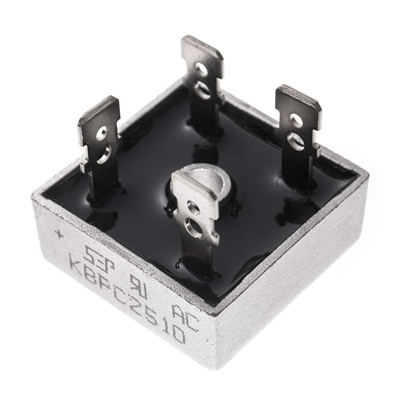 Bridgold 5pcs KBPC2510 2510 Bridge Rectifier Diode 25A 1000V Single Phase, Full Wave Electronic Silicon Diodes,4-Pin