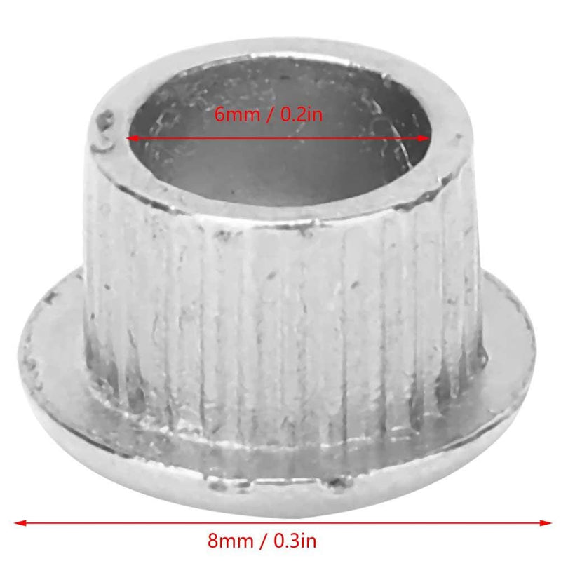 Set of 6 Metal Guitar Tuner Tuning Peg Conversion Bushings for Ferrules Repairing Guitar Parts Accessories